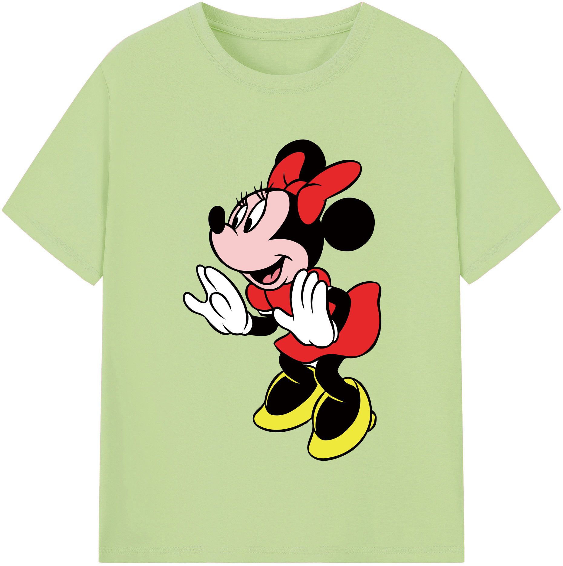 （画像用） ミッキーマウス Mickey Mouse 綿100％半袖Tシャツ（フロントプリント）